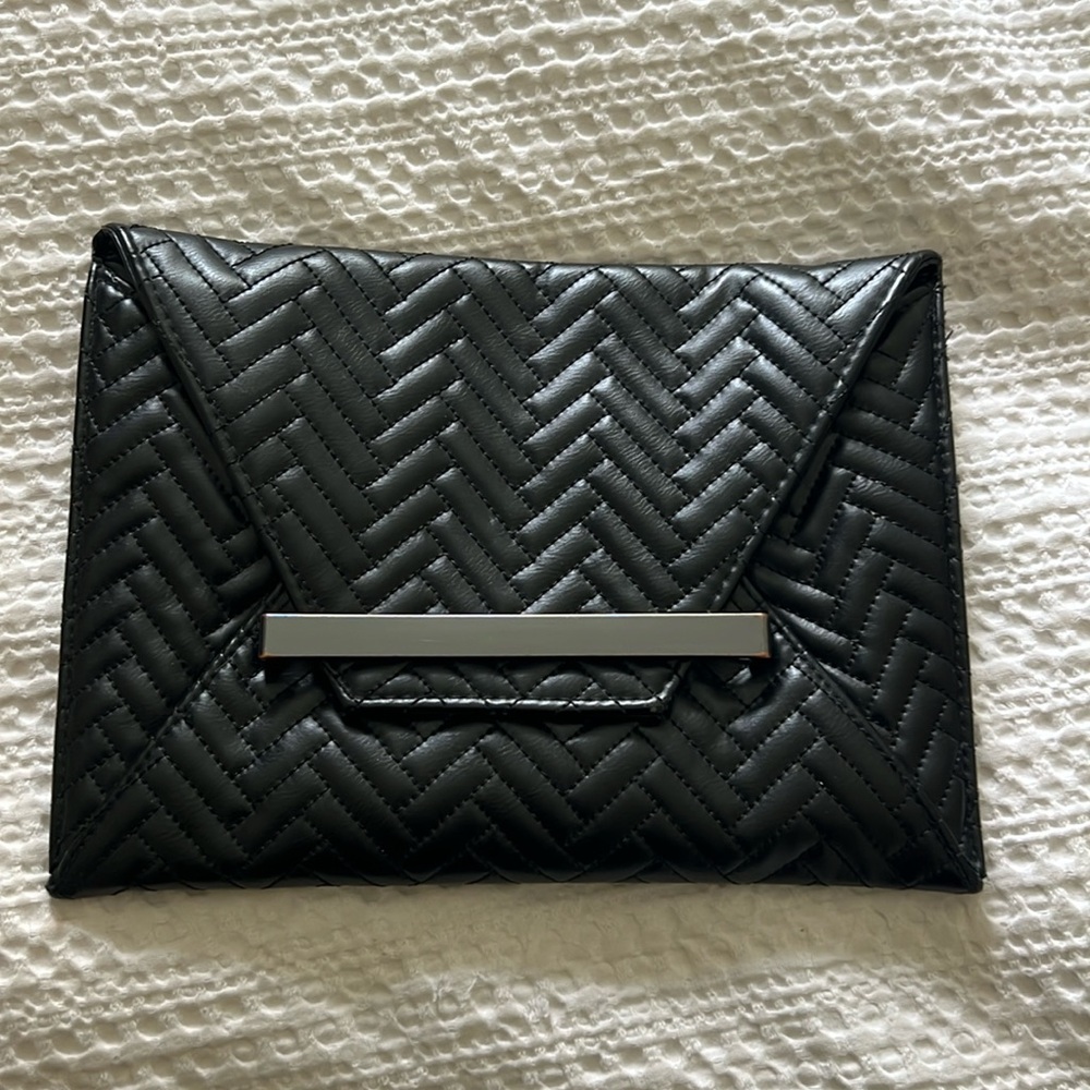 H&M faux leather clutch